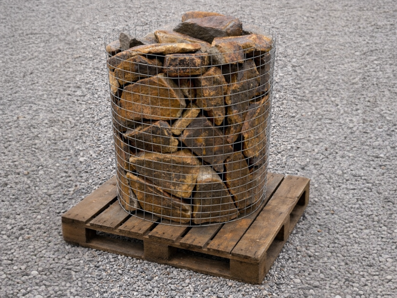 Golden Granite Gabion Stones For Gabion Baskets