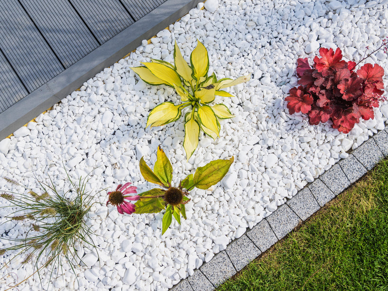 20mm White Marble Chippings (Bulk Bag)