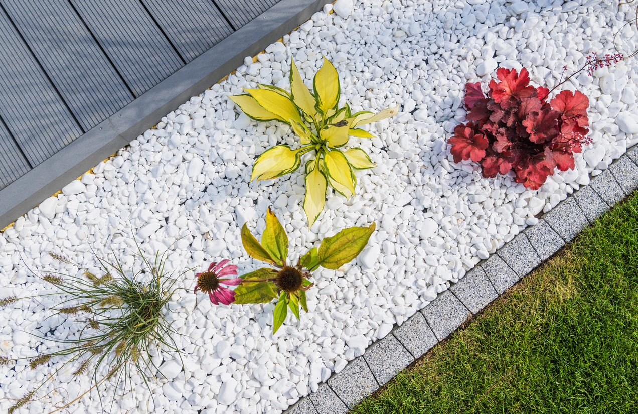 20mm White Marble Chippings (Bulk Bag)